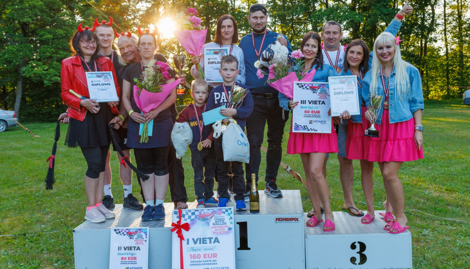 5. Preiļu novada tūrisma autorallijā uzvaras laurus plūkusi komanda “Noķer mani!”