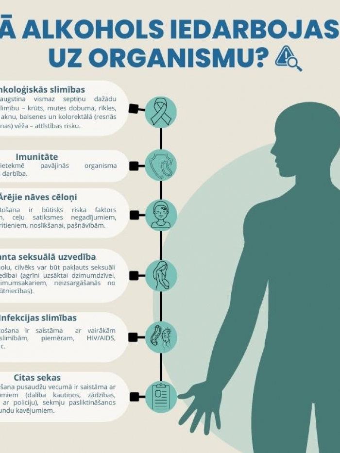 kā alkohols ietekmē cilvēka organismu