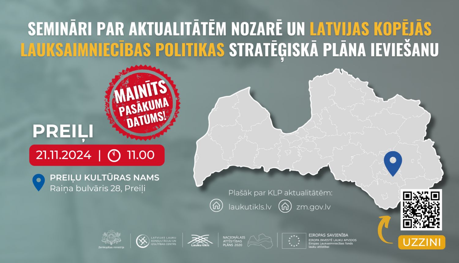 Zemkopības ministrijas ekspertu reģionālais seminārs Preiļos