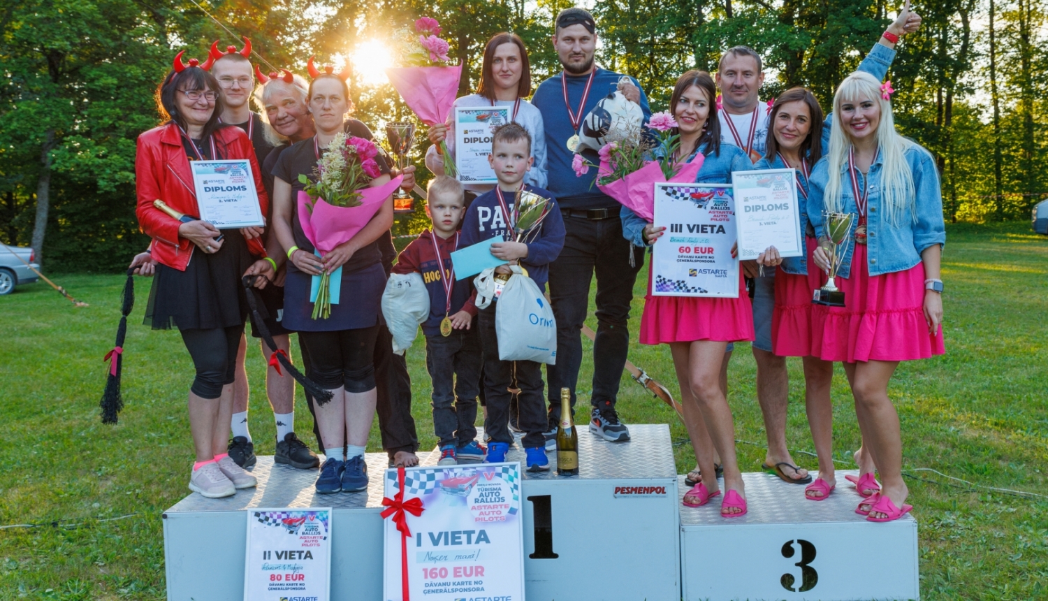 5. Preiļu novada tūrisma autorallijā uzvaras laurus plūkusi komanda “Noķer mani!”