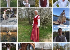 Preiļu novada Kultūras centra tautas mākslas kolektīvi piedalās virtuālā gājienā “Uzvelc tautas tērpu par godu Latvijai”
