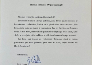 Helēna Pokšāne svin 100 gadu jubileju