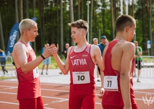 Preiļu novada BJSS audzēknis Mārtiņš Matisāns debitē Latvijas izlases sastāvā 10-cīņā